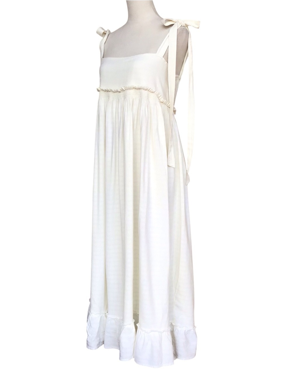 Free People Gretchen Convertible Pinafore Maxi Dress in Gardenia - Picture 6 of 7